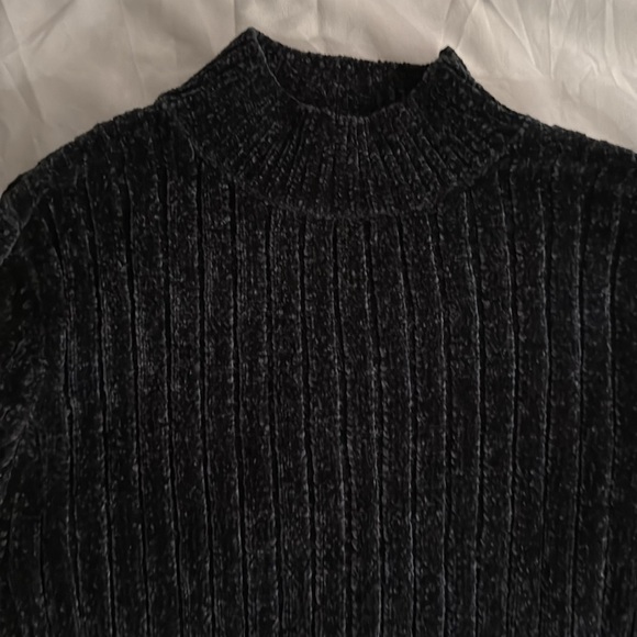 NEW with tag black soft chenille sweater. - Picture 3 of 6
